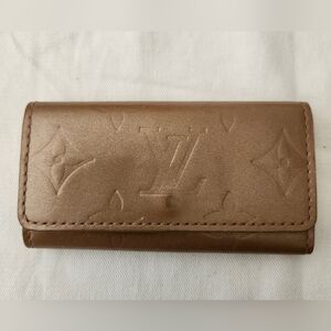 Louis Vuitton Matte Vernis 4 Ring Keyholder in Golden Bronze